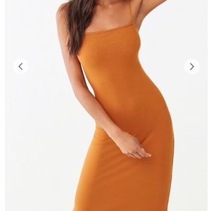 Body con burnt orange dress